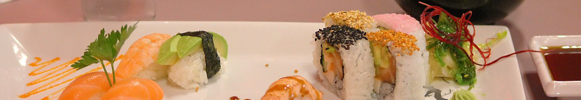 Eating Japanese Sushi at Fuji Japanese Restaurant restaurant in Portage, IN.